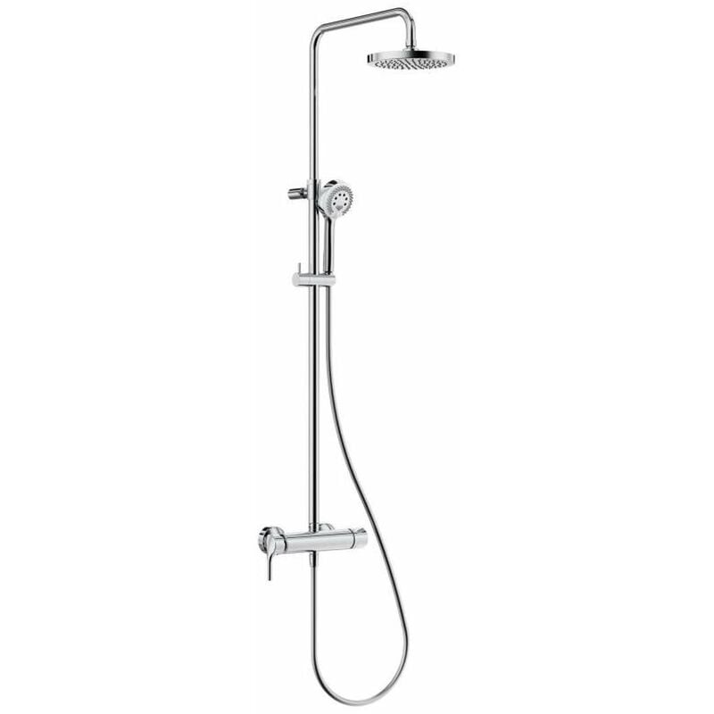 Kludi - Logo - Set de douche Dual Shower System avec mitigeur, 20 cm, chrome 6808505-00
