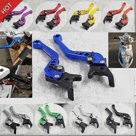 Leviers de frein à disque CNC haute performance pour motos, scooters et vélos électriques Gy6 125 150 Gp110 Xmax400 / Leviers de guidon - Violet