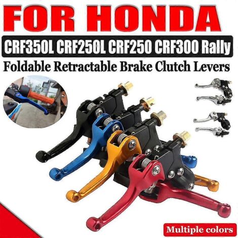 Leviers de frein et d'embrayage F3 22 mm pour motos Honda CRF250L, CRF 300 Rally et CRF300L (pièces détachées pour pitbike et moto tout-terrain) - Noir
