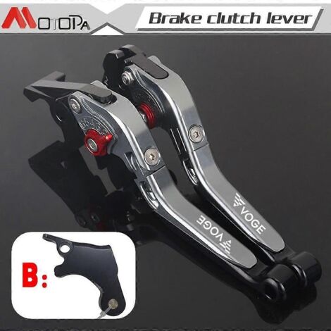 Leviers de frein et d'embrayage réglables et antichute pour motos LONCIN VOGE 500DS, 650DS, 500 R et 500R - Violet