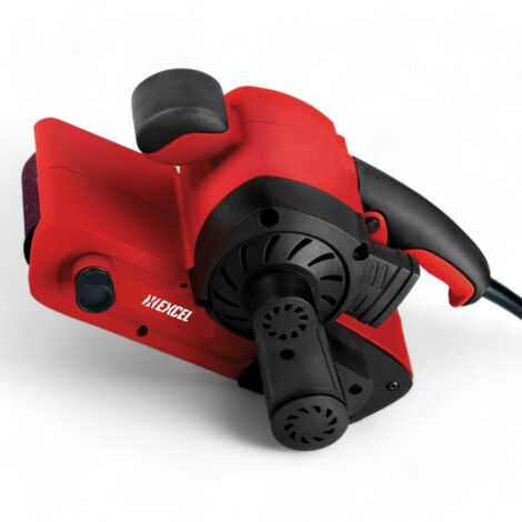 Levigatrice a nastro con sistema di tensionamento e autocentraggio piastra levigatura mm 76X140 800W