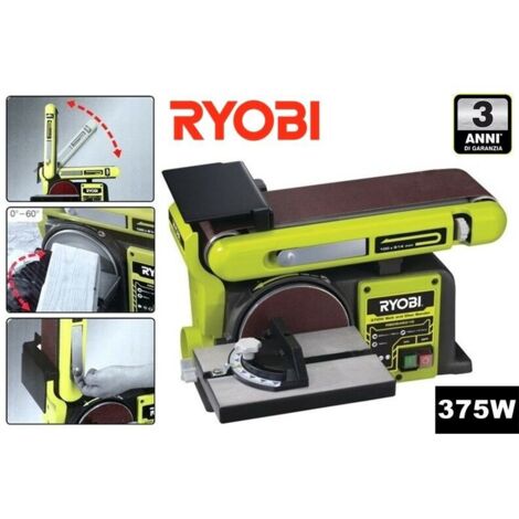 levigatrice a nastro e disco elettrica ryobi "rbds4601g" 375 w