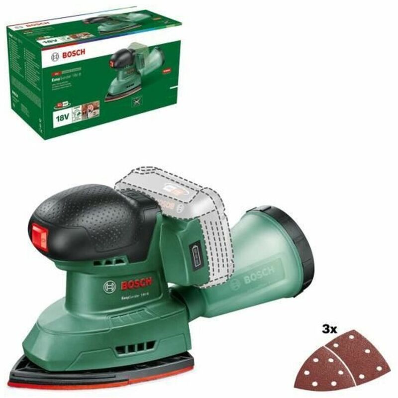 Bosch - Utensili - Levigatrice orbitale a batteria 18V, senza batteria e caricabatterie 06033E3000