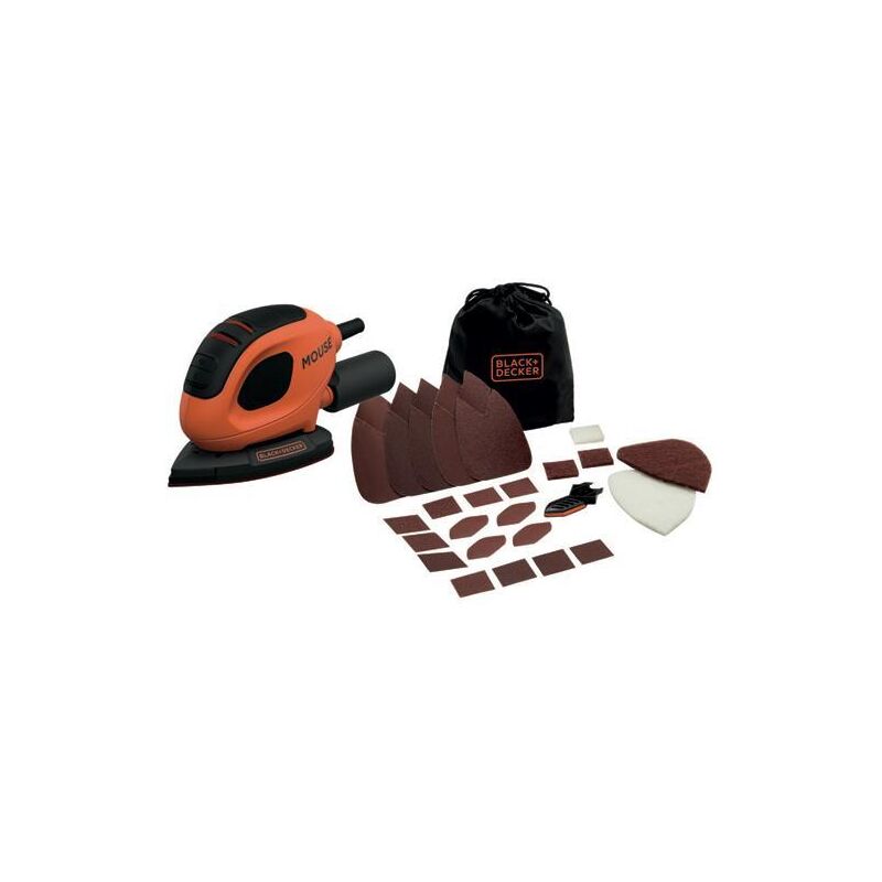 Black&decker - Levigatrice Multifunizoni Mouse Rossa 55W-12 Ka161Bc-Qs - Black e Decker