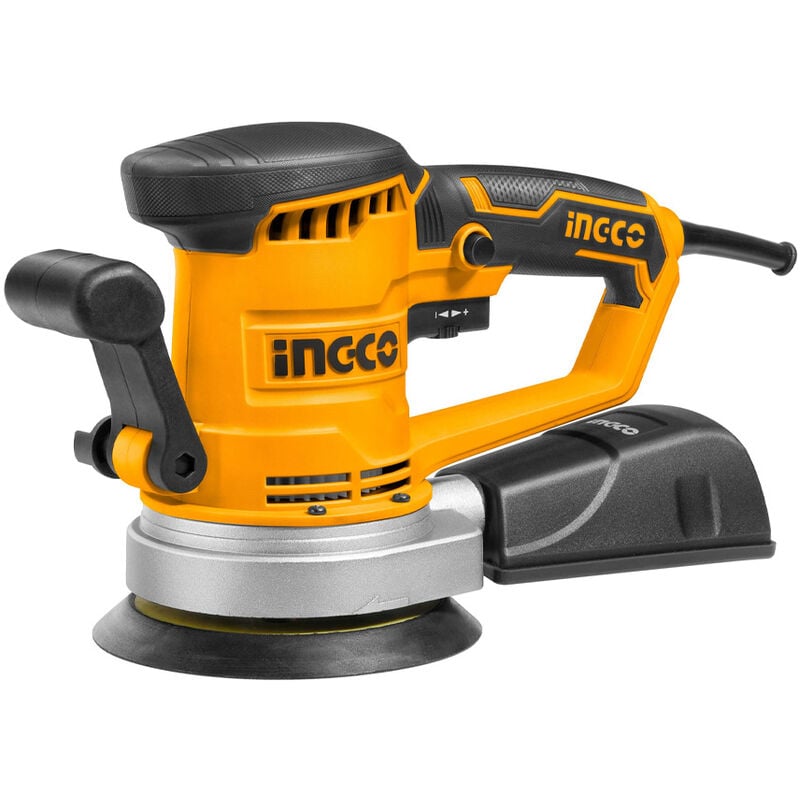Ingco - Levigatrice Rotorbitale 450W Industrial 5 Dischi Carta Abrasiva