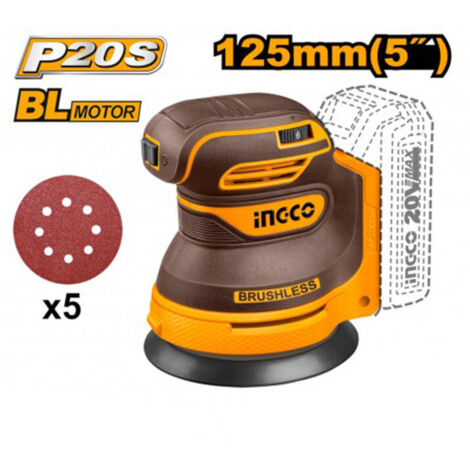 Levigatrice rotorbitale a batteria 125 mm Ingco CROSLI2002