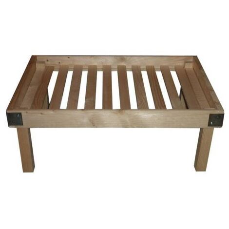 Levigne – Chayette en sapin naturel renforcée avec angles métalliques – Dimensions 21x39x58cm – Pour conservation fruits et légumes