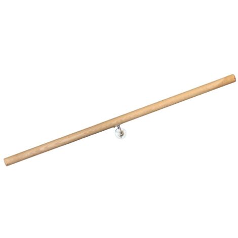 Levigne – Main courante en frêne ronde 42mm – Longueur 150cm pour escaliers intérieurs et extérieurs – Résistante aux intempéries