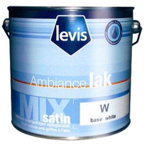 Levis Ambiance Lak Satin Peinture Laque Alkyde - Murs Bois PVC & Métaux - Intérieur & Extérieur  Conditionnement: 2,5L - Couleur: BLANC