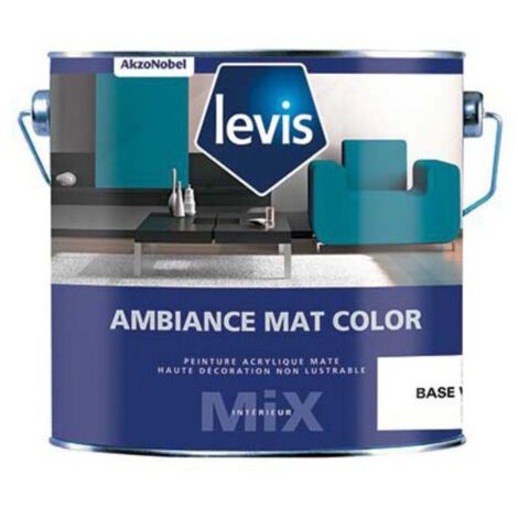 Levis Ambiance Mat Color Peinture Acrylique Murs & Plafonds - Intérieur  Conditionnement: 1L - Couleur: BLANC