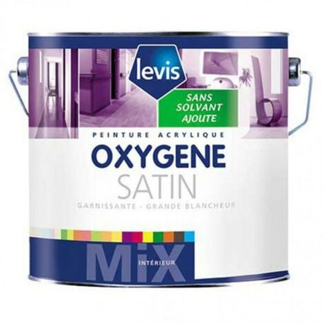 OXYGENE SATIN BLANC 5L Peinture satinée 0% de solvant ajouté en phase aqueuse - Levis