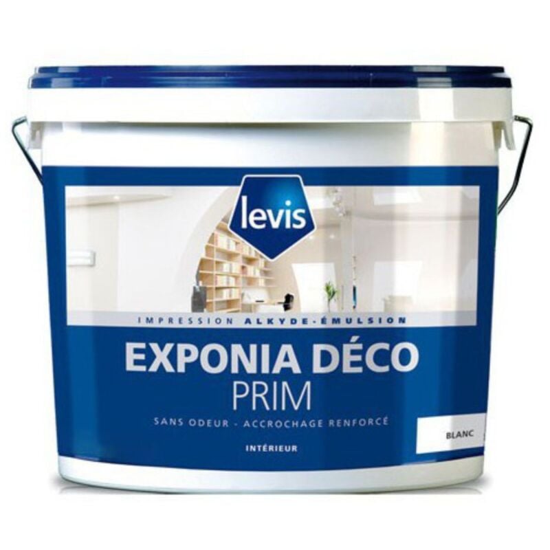 Exponia Deco Prim Peinture d'Impression - Murs, Plafonds & Boiseries - Intérieur Conditionnement: 2.5L - Couleur: Blanc - Levis
