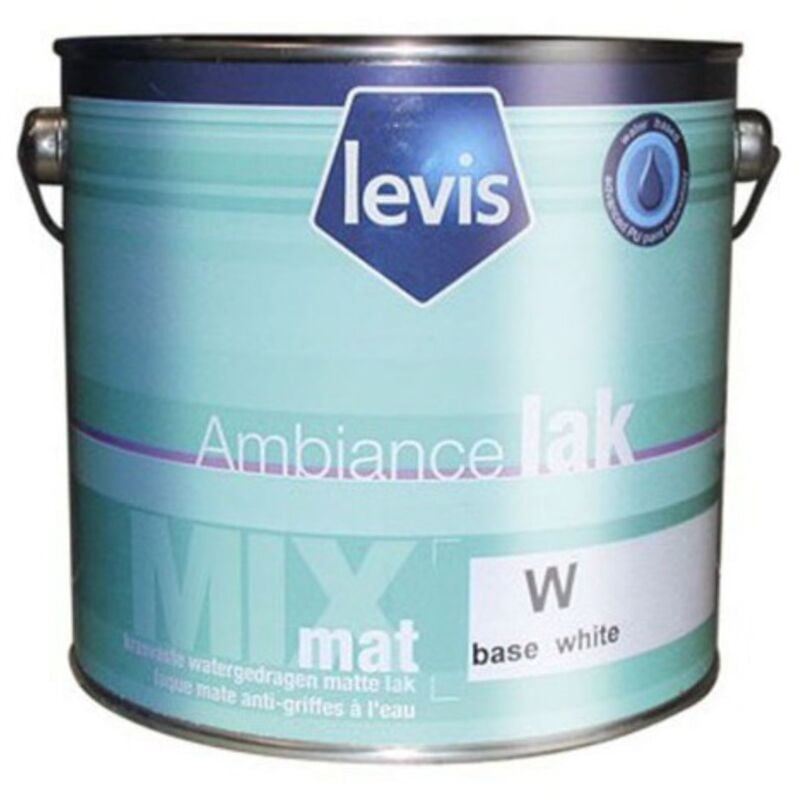 Levis Ambiance Lak Mat Peinture Laque Alkyde - Bois PVC & Métaux - Intérieur Finition: Mat - Couleur: Blanc - Conditionnement: 1L