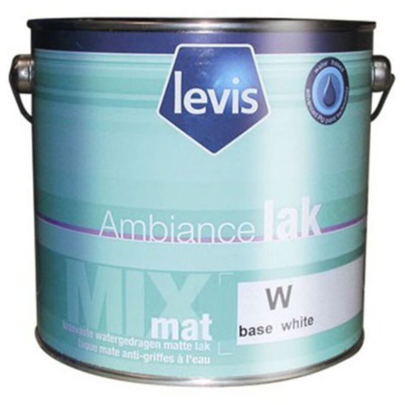 Ambiance Lak Mat Peinture Laque Alkyde - Bois pvc & Métaux - Intérieur Finition: Mat - Couleur: Blanc - Conditionnement: 2.5L - Levis