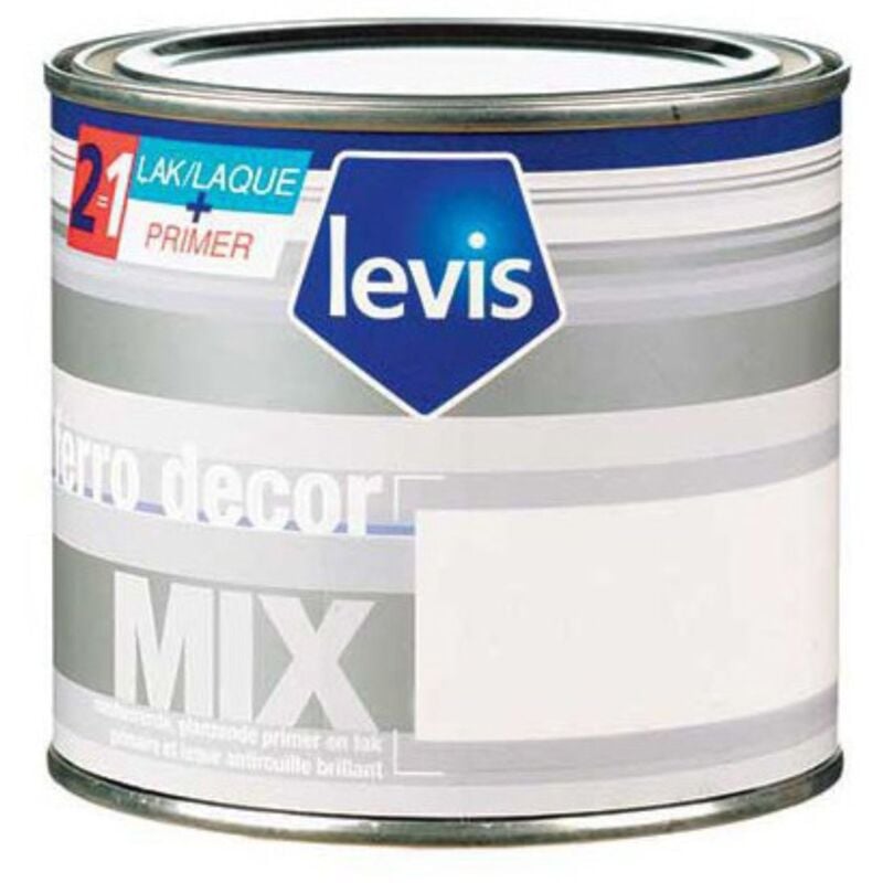Ferrodecor Peinture Laque Brillante Antirouille Métaux Ferreux - Intérieur & Extérieur -2,5 Litres Couleur: Blanc - Finition: Brillant - Levis
