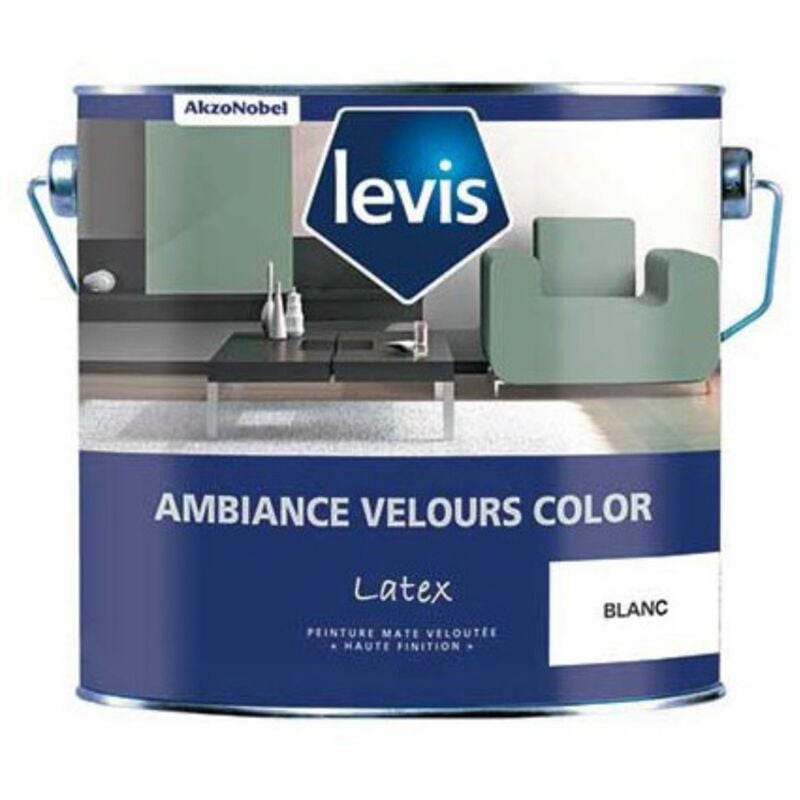 Ambiance Velours Color Peinture Acrylique Murs - Intérieur Finition: Mat - Couleur: Blanc - Conditionnement: 1L - Levis