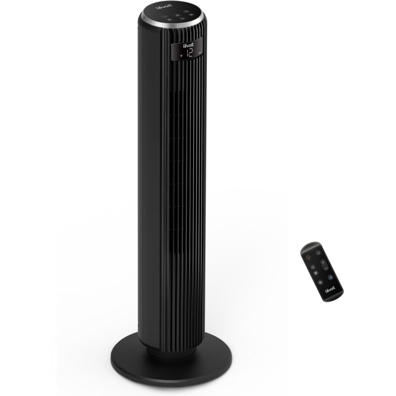 Levoit - Ventilateur de tour TempSense 36 dc avec 12 vitesses et la technologie Vortexair.