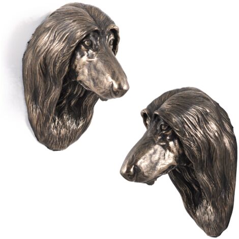 Lévrier afghan - statuette de chien, buste suspendu, décoration unique pour les amoureux des chiens par Art-Dog