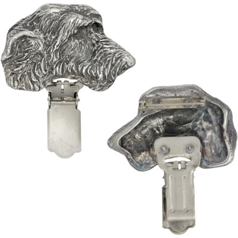 Lévrier irlandais - Broche avec clip, porte-dossard, cadeau pour exposition canine par Art-Dog