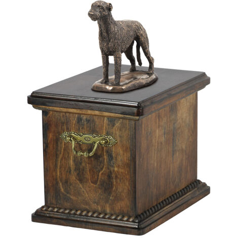 Lévrier irlandais, Lévrier irlandais - une urne pour les cendres de chien, une urne avec une statuette, une urne élégante dans le style classique d'Art-Dog