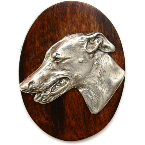 Lévrier, Lévrier anglais - broche d'exposition, clip de numéro de départ, badge de chien par Art-Dog