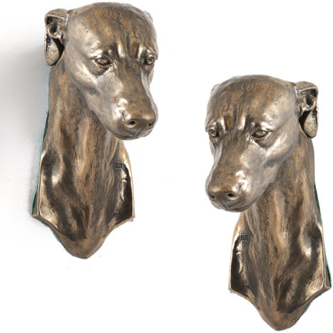 Lévrier, Lévrier anglais - statuette de chien, buste suspendu, décoration unique pour un amoureux des chiens par Art-Dog