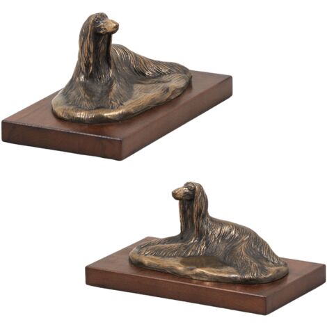 Levriero afgano - statuetta di cane, statuetta da ufficio, trofeo per una mostra canina di Art-Dog