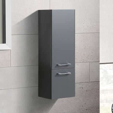 main image of "Lex 1000mm Wall Hung Storage Cabinet - Grey"