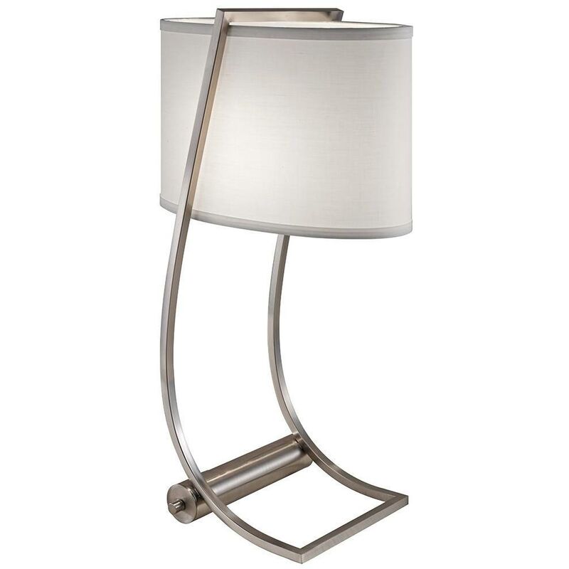 Elstead Lighting - Elstead Lex - 1 Light Table Lamp Brushed Steel, E27