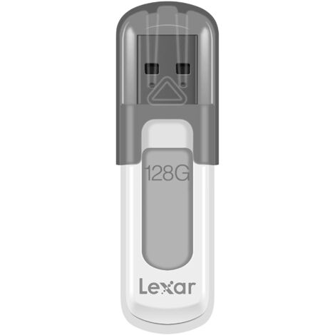 Lexar JumpDrive V100 lecteur USB flash 128 Go USB Type-A 3.2 Gen 1 (3.1 Gen 1) Gris, Blanc