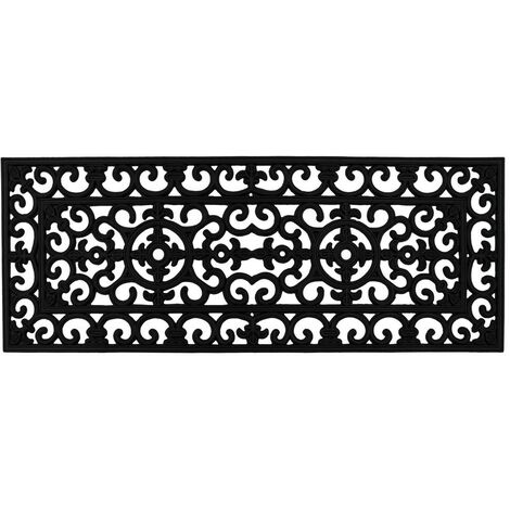 Lexi Wrought Iron Effect Rubber Patio Mat, 45x120cm