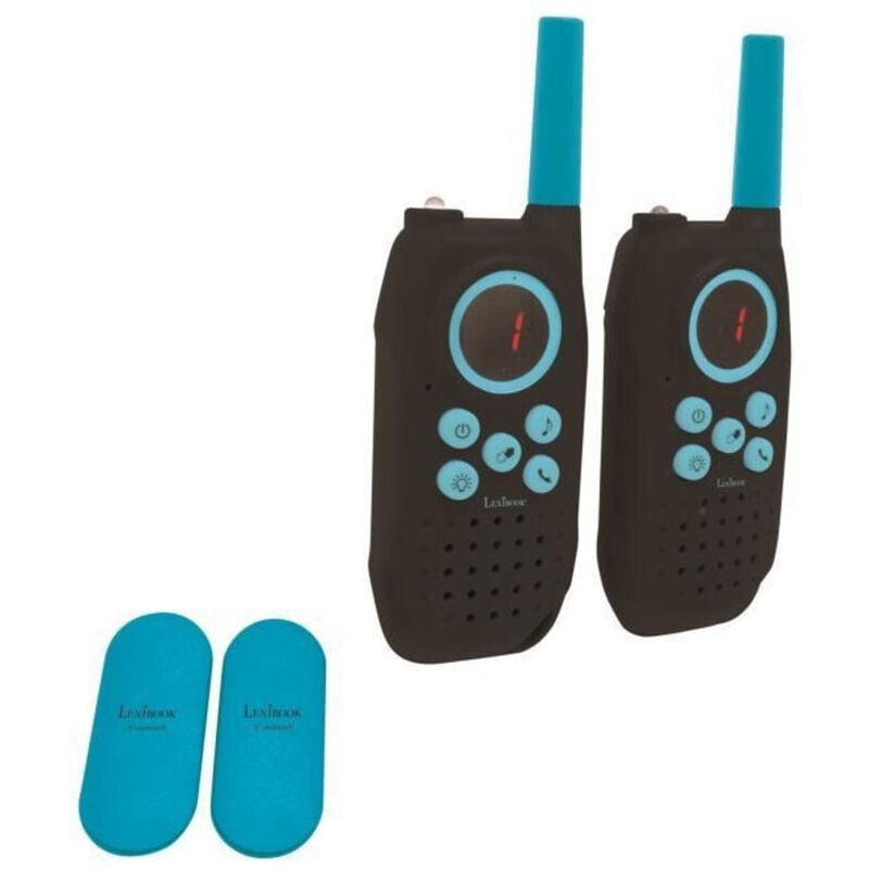 Lexibook - Talkies-walkies noirs - Portée 5 km - Fonction communication d'un a un et un a plusieurs