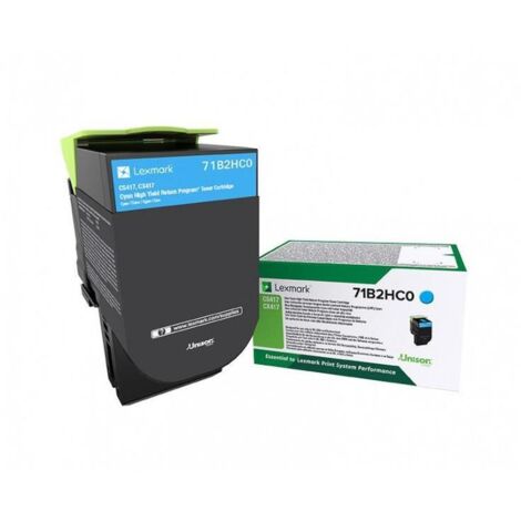 Lexmark 71B2HC0 Cartouche de toner 1 pièce(s) Original Cyan