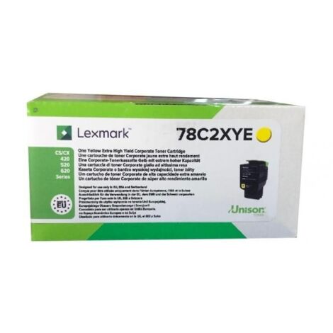 Lexmark 78C2XYE Gelbe Laser-Tonerkartusche – Hohe Ergiebigkeit