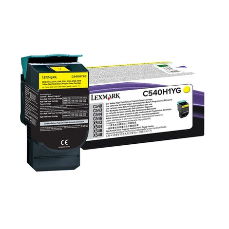 Lexmark Cartuccia Toner Giallo Return Program Ad Alta Resa Per C54X, X54X (2K) C540H1Yg