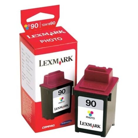 Lexmark - lexmark 12a1990e photo cartridge no. 90 - 12a1990e - 0734646132602