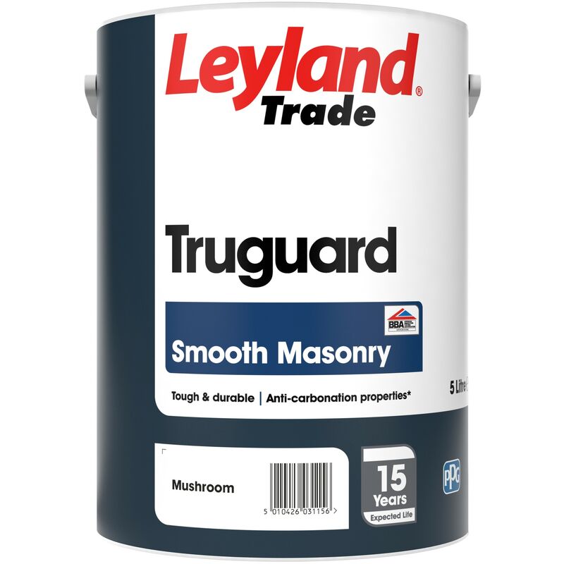 Leyland - Trade Truguard 15 Year Masonry Paint - 5 Litre - Mushroom - Mushroom