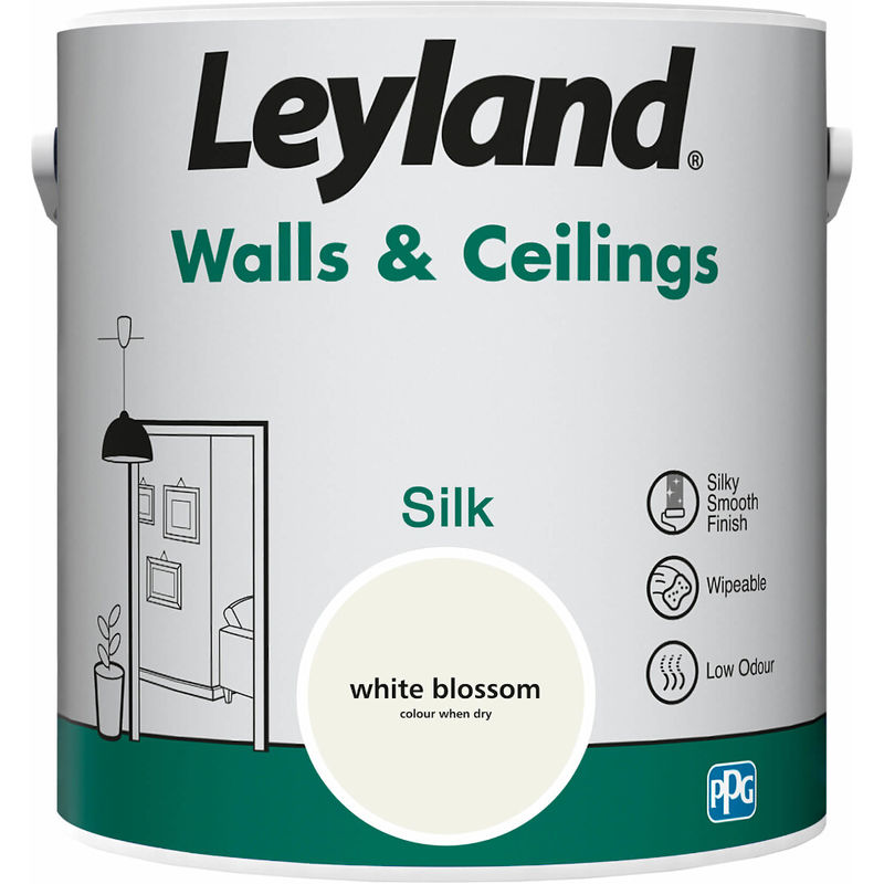 Walls & Ceilings Silk White Blossom 2.5L - Leyland