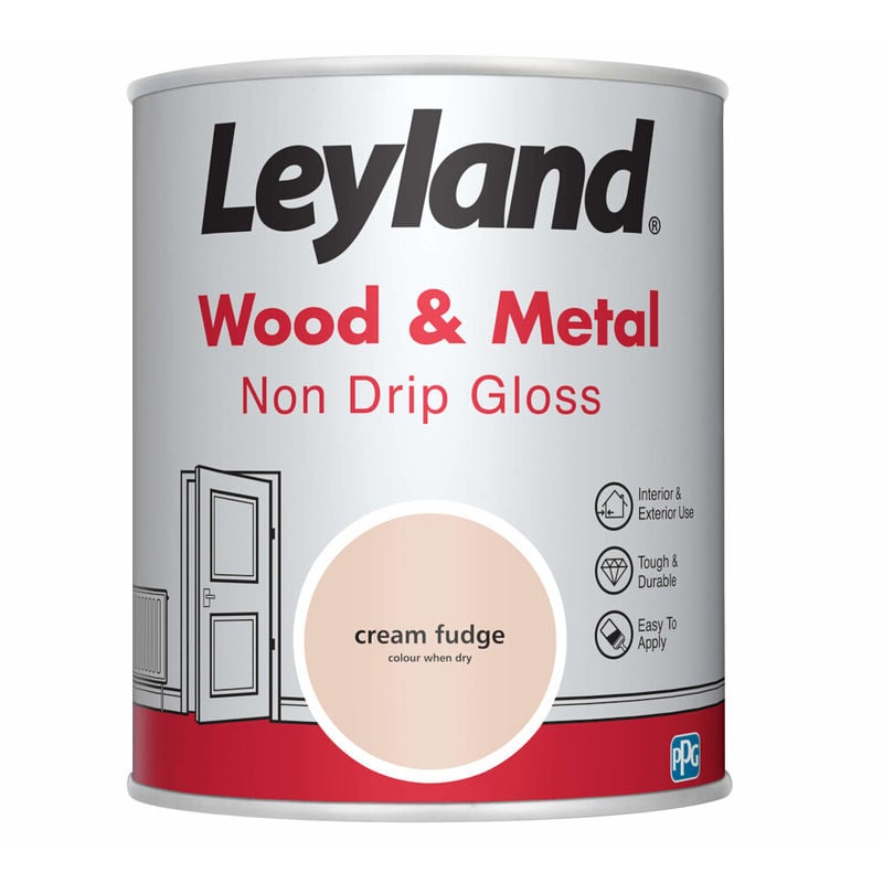 Wood & Metal Non Drip Gloss Cream Fudge 750ml - Leyland