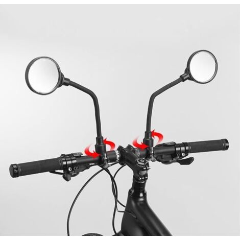 Leytn® - Rétroviseur vélo - Miroir de Vélo 360°Réglable - Noir