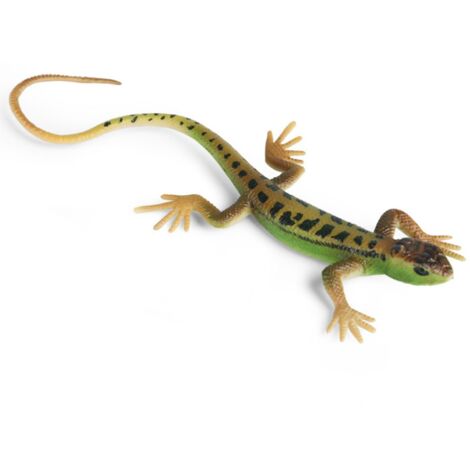 Lézard artificiel vert en peluche, aux couleurs vives et inaltérables - Articles de fête
