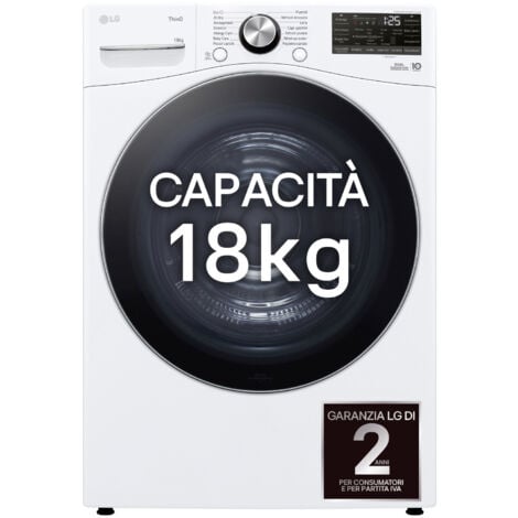 LG Asciugatrice RH18U8AVCW 18kg Pompa di Calore DUAL Inverter A+++ Wi-Fi