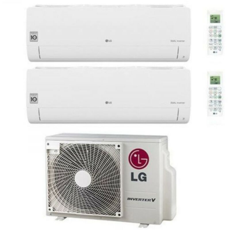 Dual split inverter air conditioner libero smart series 7+18 avec mu3r19 ul0 r-32 wi-fi integrated 7000+18000 - new - LG