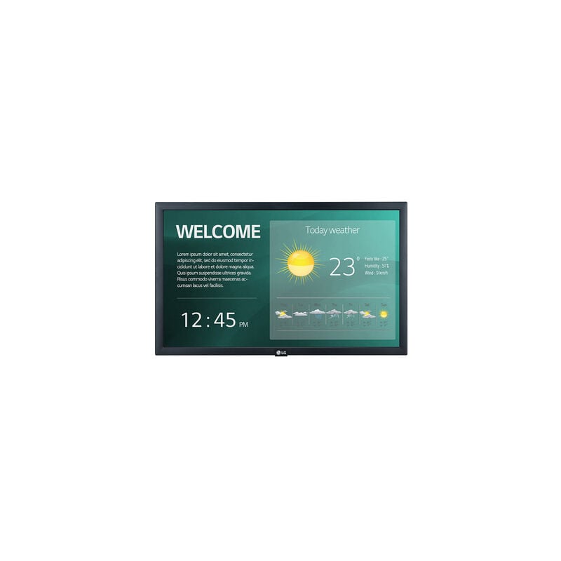 22SM3G-B display de signage digital 54.6 cm (21.5') ips Wifi 250 cd / m² Full hd Noir Processeur intégré 16/7 - LG