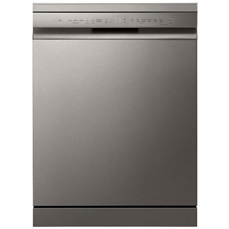 LG – Lave-vaisselle 60cm – 14 couverts – 9 programmes – Niveau sonore 41 dB – Classe énergétique C – Inox avec écran LED tactile - DF355FP