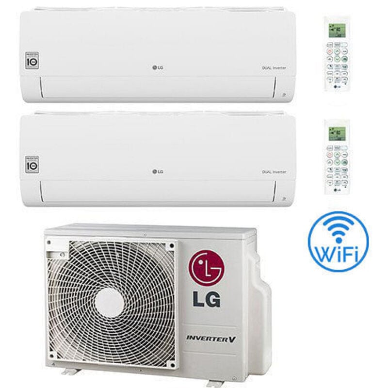 Libero Smart R32 Wifi Dual Split Dual Inverter Climatiseur 9000 + 12000 btu avec e.u. MU2R15 nouvelle Classe a+++/a++ - LG
