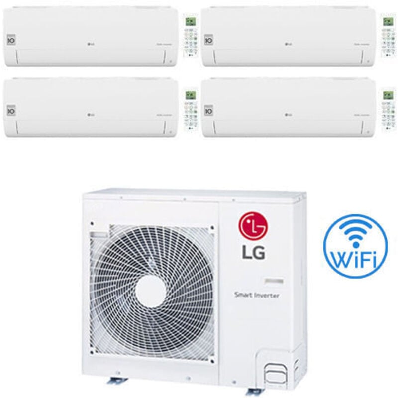 LG Libero Smart R32 Wifi Quadri Split Climatiseur double onduleur 7000 + 7000 + 7000 + 12000 BTU avec EU. MU4R25 NOUVEAU Classe A++/A+