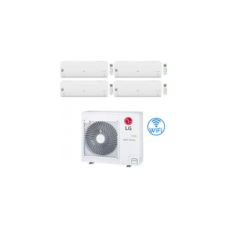LG - Libero Smart R32 Wifi Quadri Split Climatiseur double onduleur 9000 + 9000 + 9000 + 12000 btu avec eu. MU4R25 nouveau Classe a++/a+