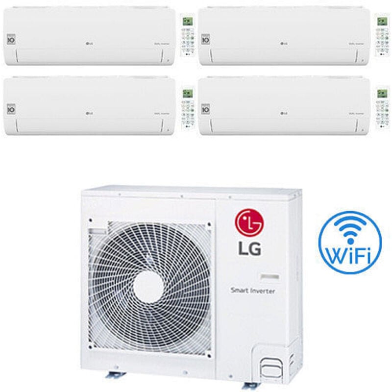 LG Libero Smart R32 Wifi Quadri Split Climatiseur double onduleur 9000 + 9000 + 9000 + 12000 BTU avec EU. MU4R27 NOUVEAU Classe A++/A+
