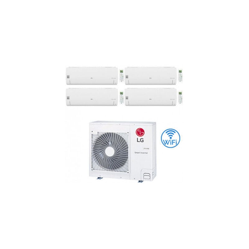 LG - Libero Smart R32 Wifi Quadri Split Climatiseur double onduleur 9000 + 9000 + 9000 + 9000 btu avec eu. MU4R25 nouveau Classe a++/a+